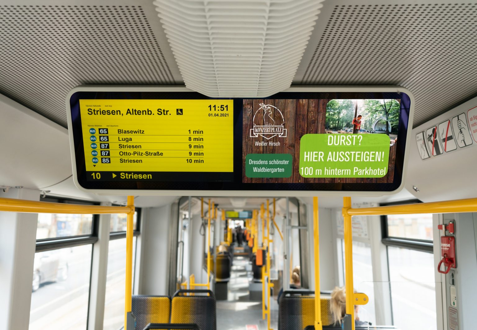 Themenbild Verkehrsmittelwerbung: Bus-Werbung und Straßenbahn-Werbung oder Tram-Werbung bei DVB, LVB und PSB